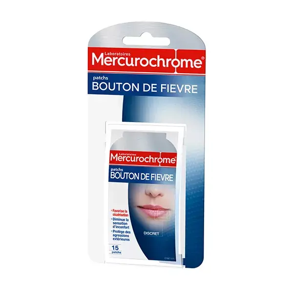 Adesivos de Mercurocromo para Herpes Labial - 15 unidades