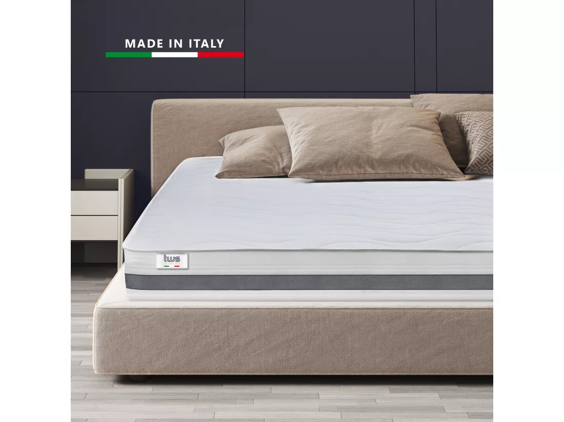 Matelas ESSENTIAL 140 X 190 Waterfoam Hypoallergénique 16CM made in Italy