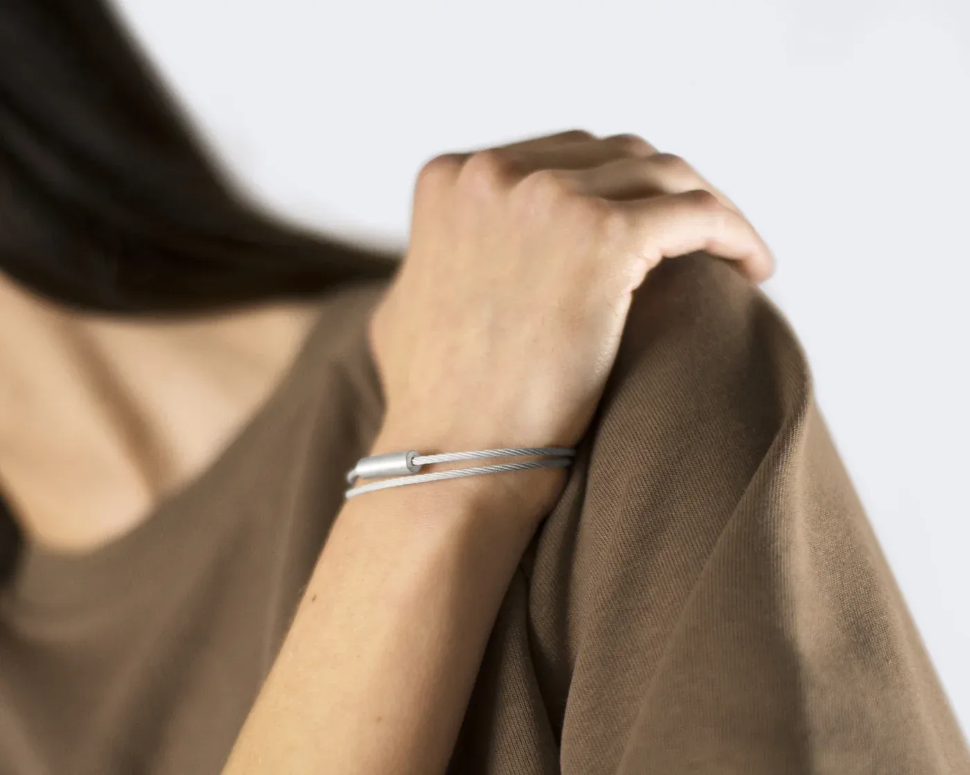 Bracelet Câble Double En Argent 925 Le Gramme