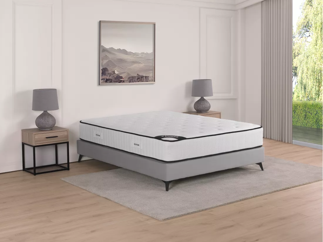 Matelas 180 x 200 cm hybride anti-feu ressorts ensachés et mémoire de forme ép.27cm - PITOH de YSMÉE HÔTEL