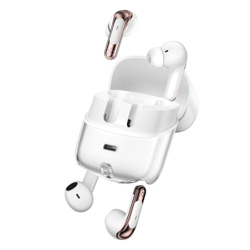 In-Ear Bluetooth 5.4 Wireless Stereo Audio Sport Kopfhörer inkl. Ladecase mit Display-Ladeanzeige (300mAh) - Weiss