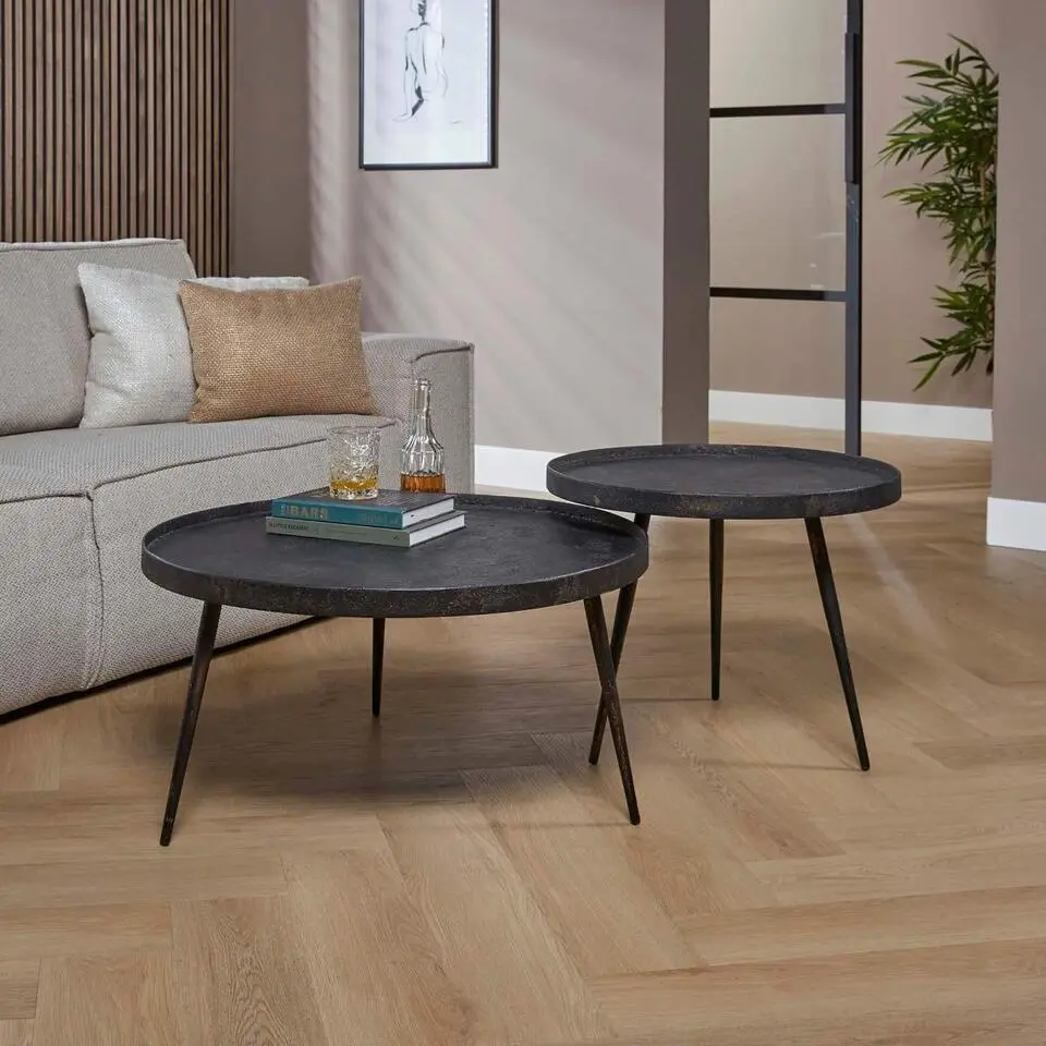 Fraaai - Roos salontafel - set van twee rond