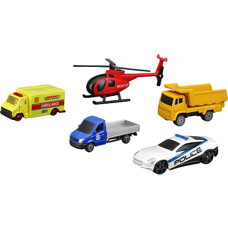 Car Mania Diecast legetøjsbiler 5-pak - flere varianter - assorteret