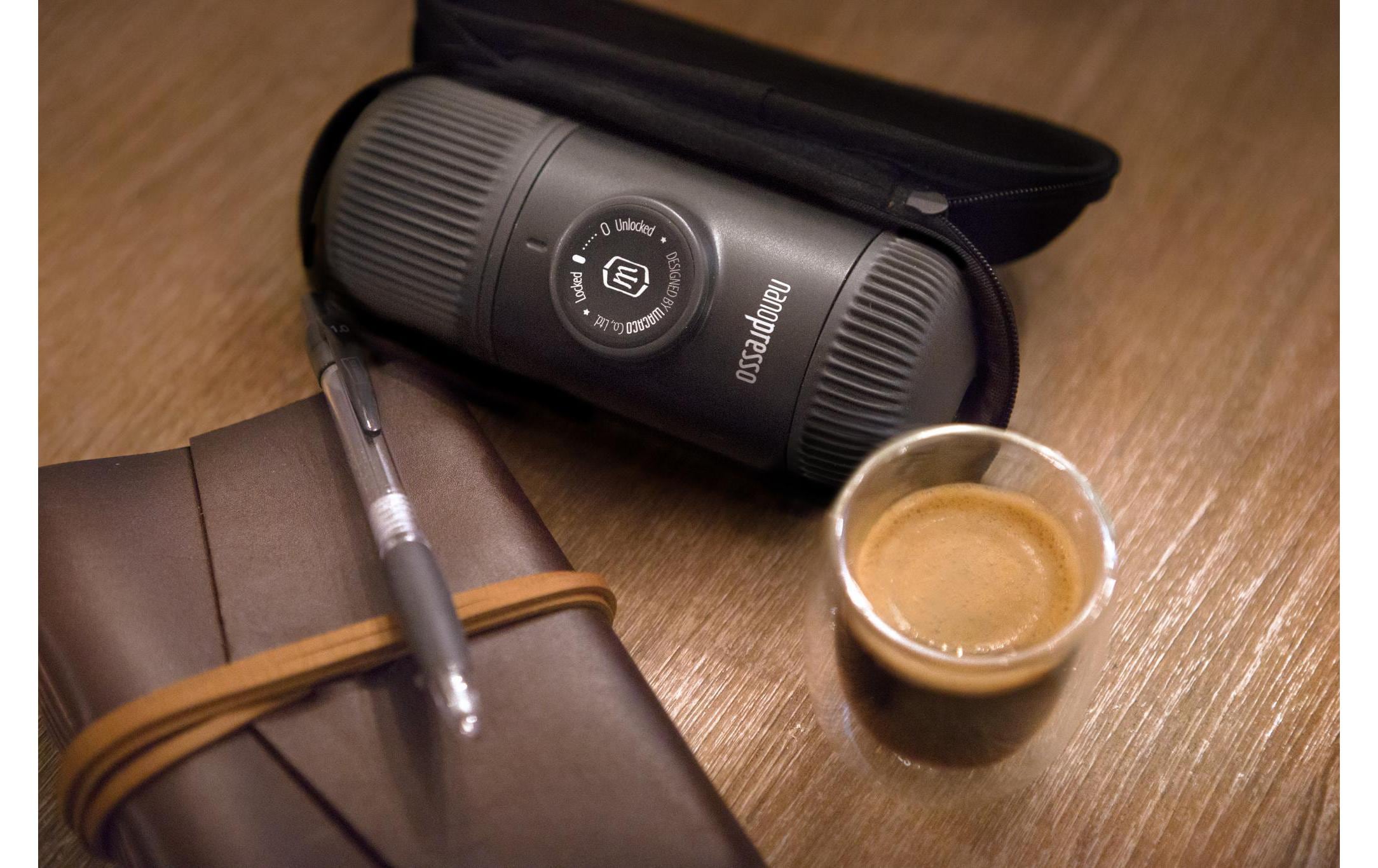 Reisekaffeemaschine Nanopresso SchwarzKompakte Kaffeemaschine für unterwegs
