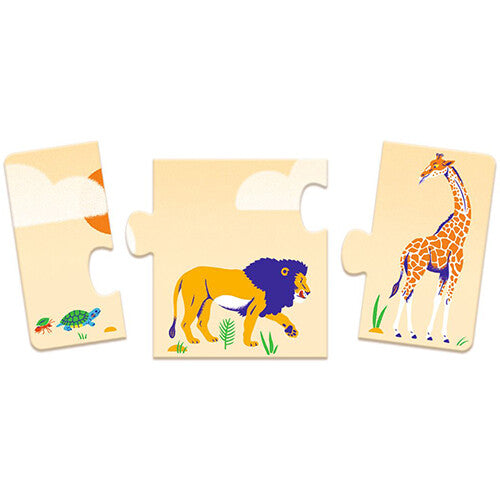 Djeco puzzel klein en groot - 10st