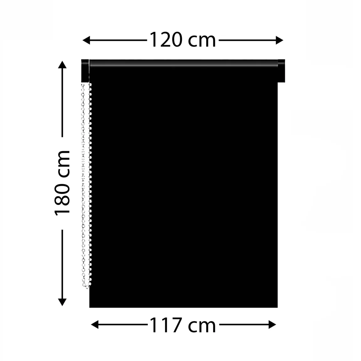 Store enrouleur tamisant (120 x 180 cm) Pure Gris béton