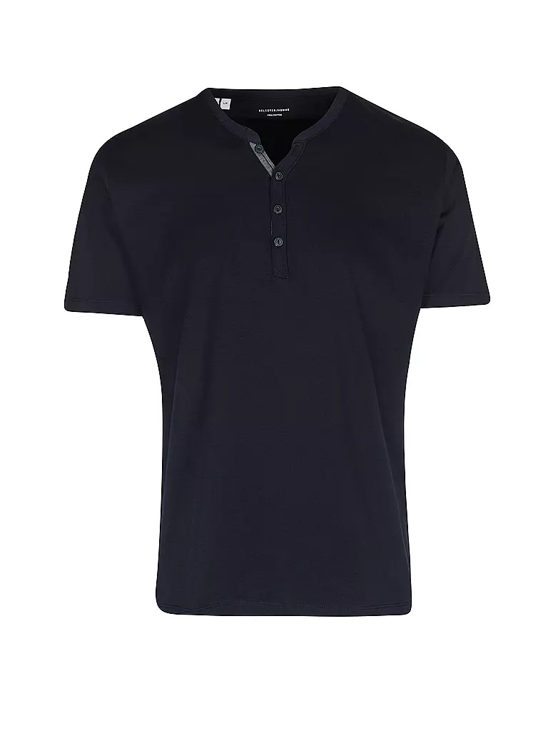 SELECTED T-Shirt SLHPIMA ASK JOE blau