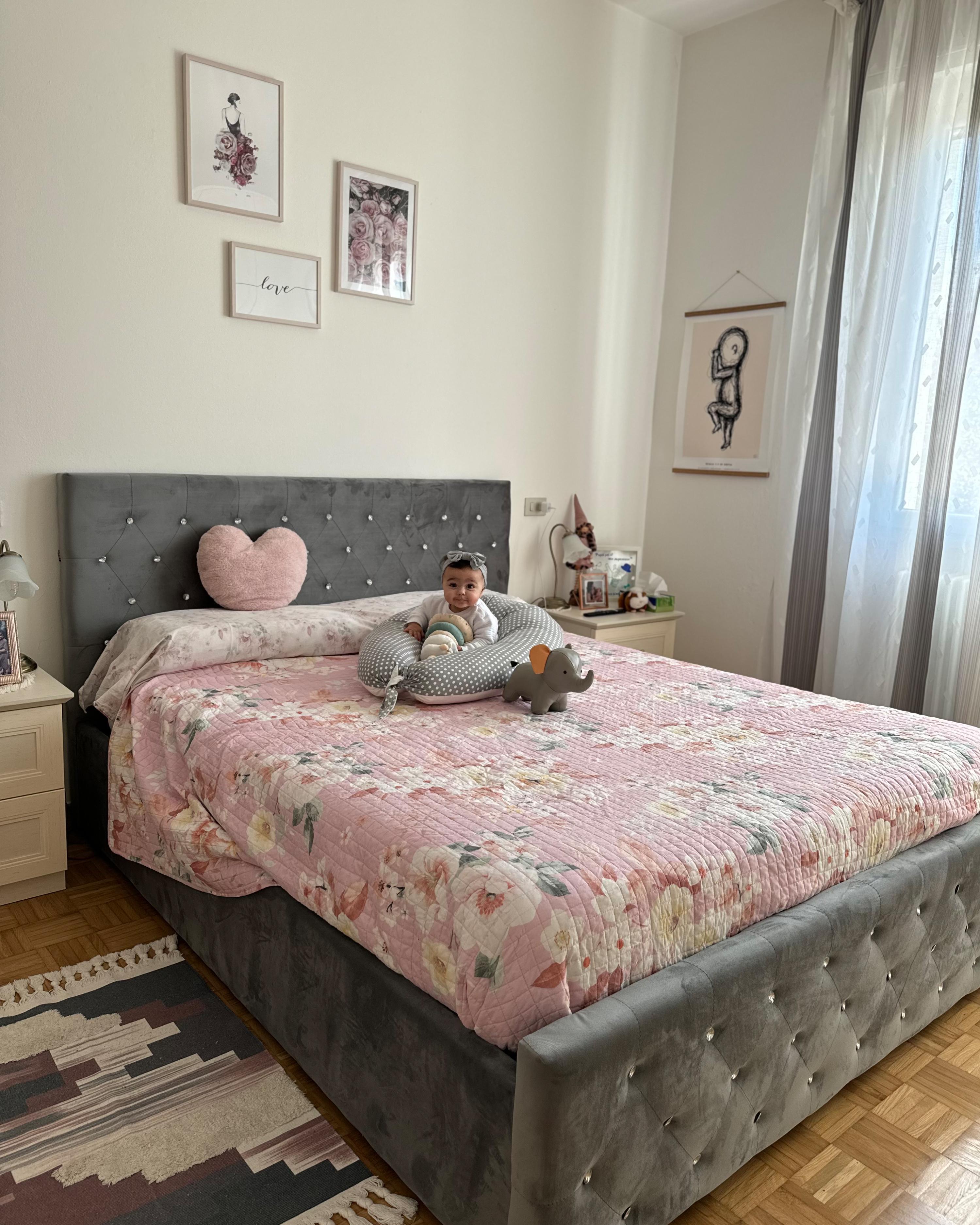 Bed met opbergruimte Fluweel AMIENS 180 x 200 cm Grijs
