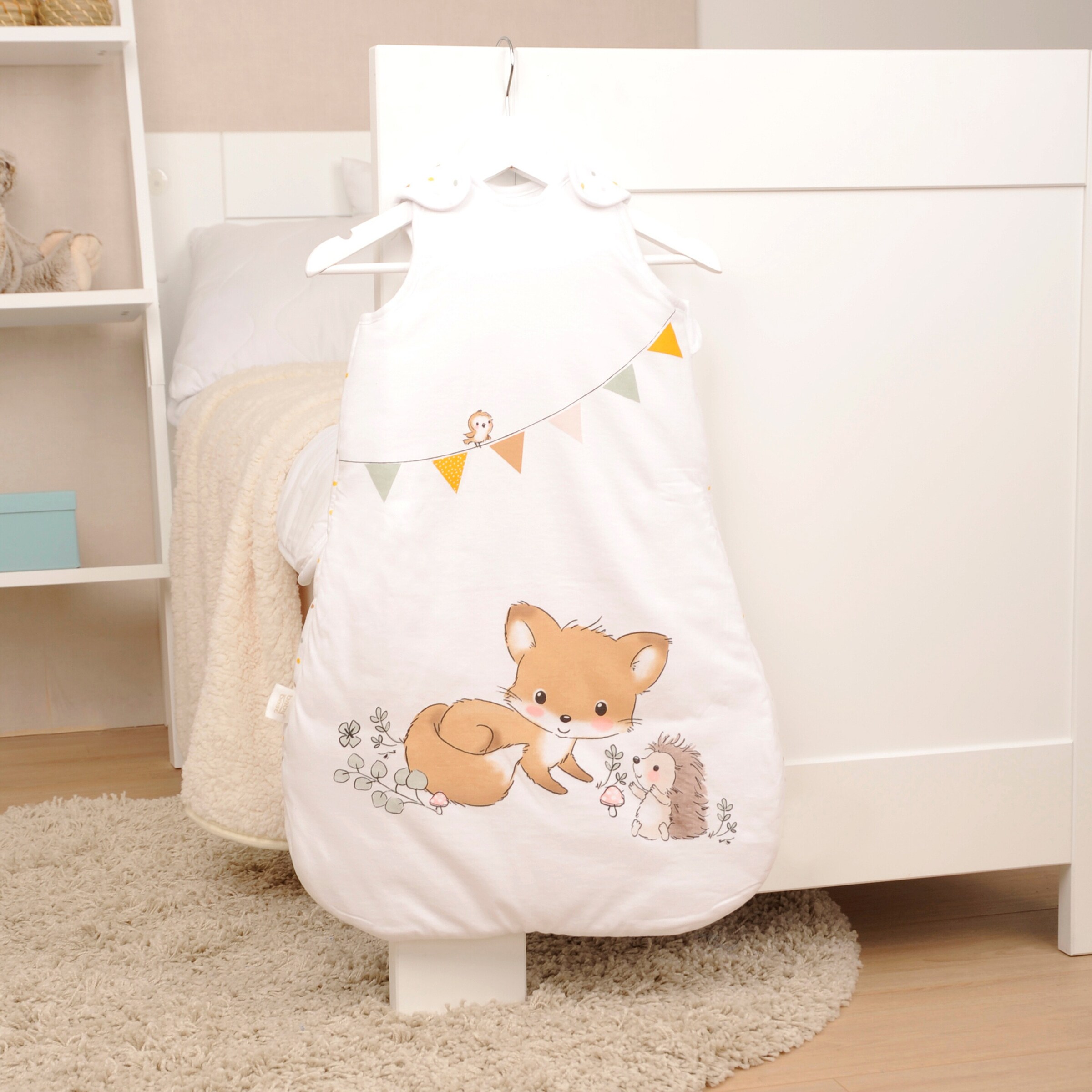 Baby Best Ganzjahresschlafsack 2.5 TOG weiß / Waldfreunde