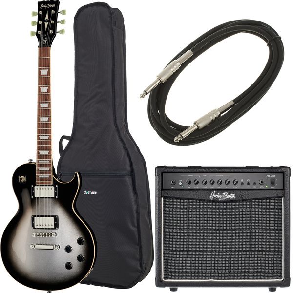 Harley Benton SC-550 II Silver Burst Bundle
