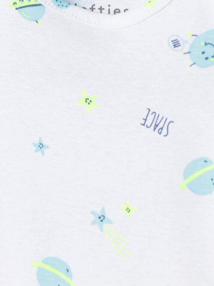 Conjunto de 4 bodies de manga curta combinando - Verde Pistache