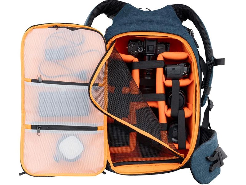 Dörr Fotorucksack Prag Pro Blau Rucksack mit Platz für DSLR und Zubehör