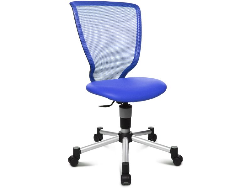 Topstar Kinder Bürostuhl Titan Junior, Blau Mitwachsender Design-Kinder- und Jugenddrehstuhl