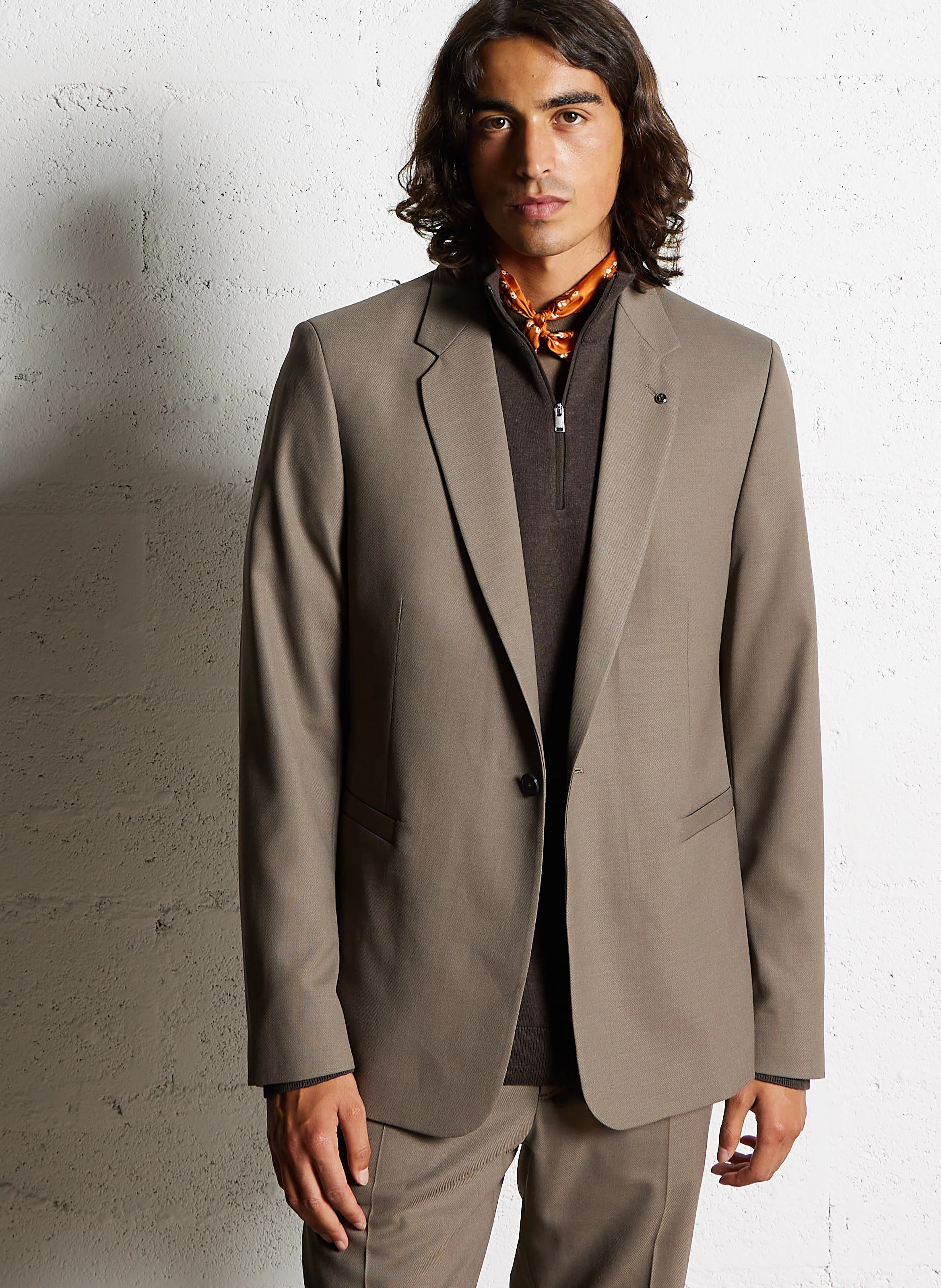 Veste de blazer droite | Marron
