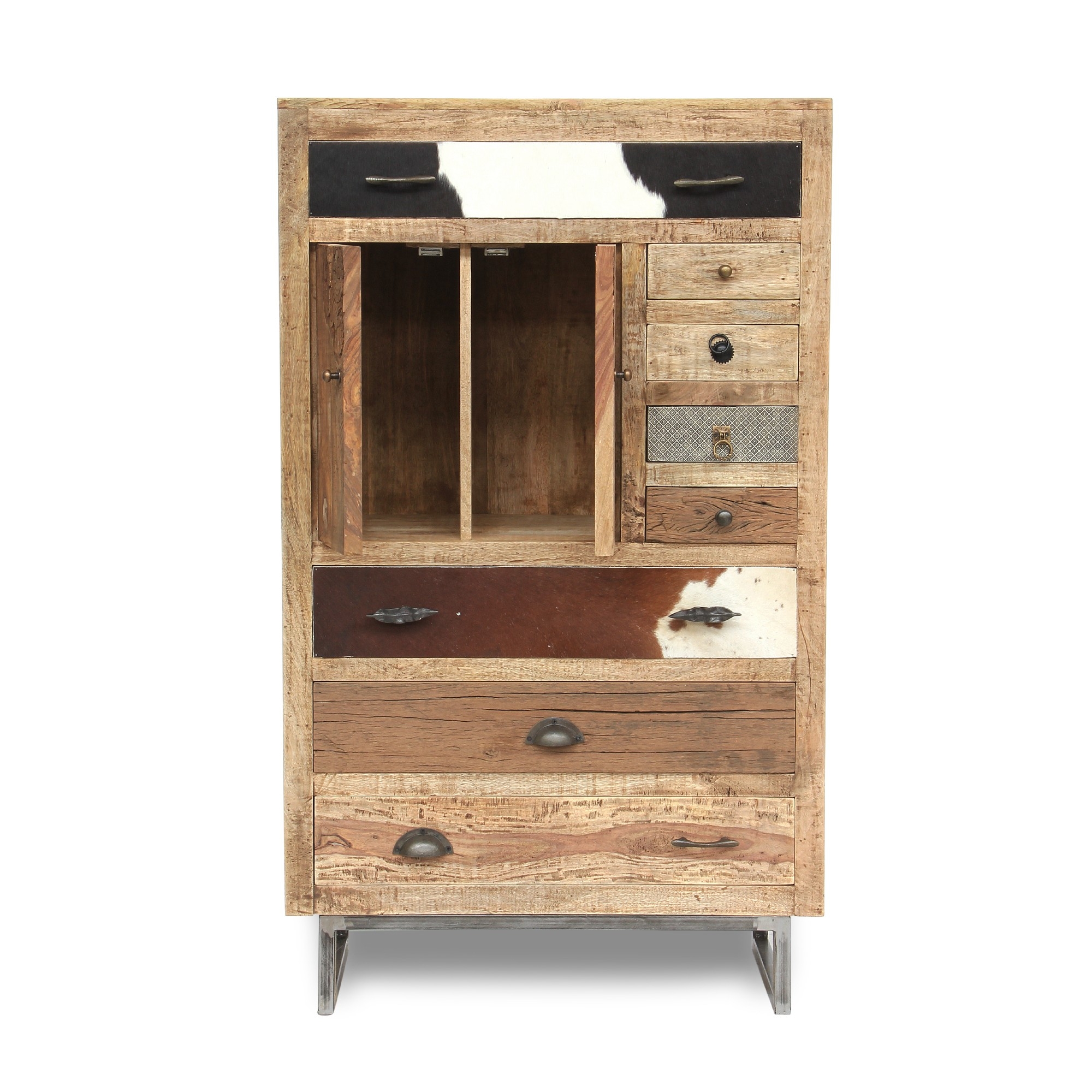 Kommode 'Beaucoup', braun, T 42 cm, B 80 cm, H 135 cm von fischer's lagerhaus