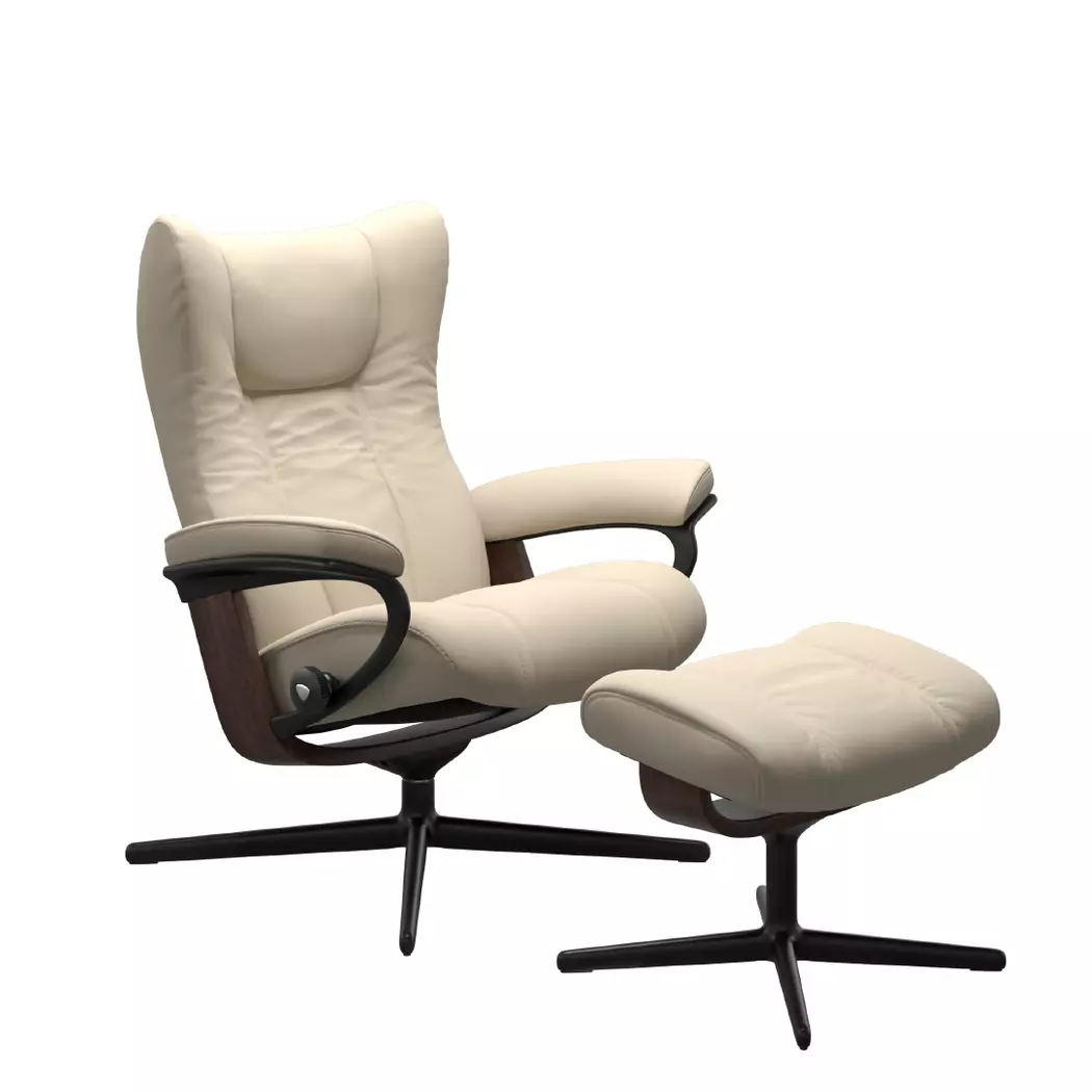 Sessel mit Hocker Wing Cross