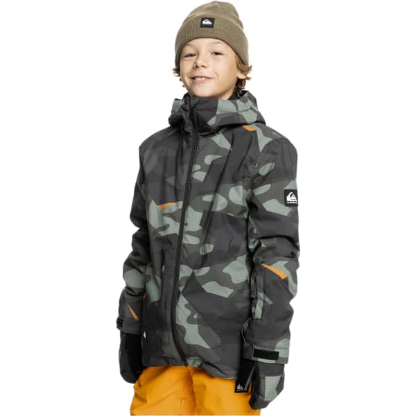 Veste de ski QUIKSILVER MISSION PRINTED YTH JK PUZZLE CAMO SEA SPRAY