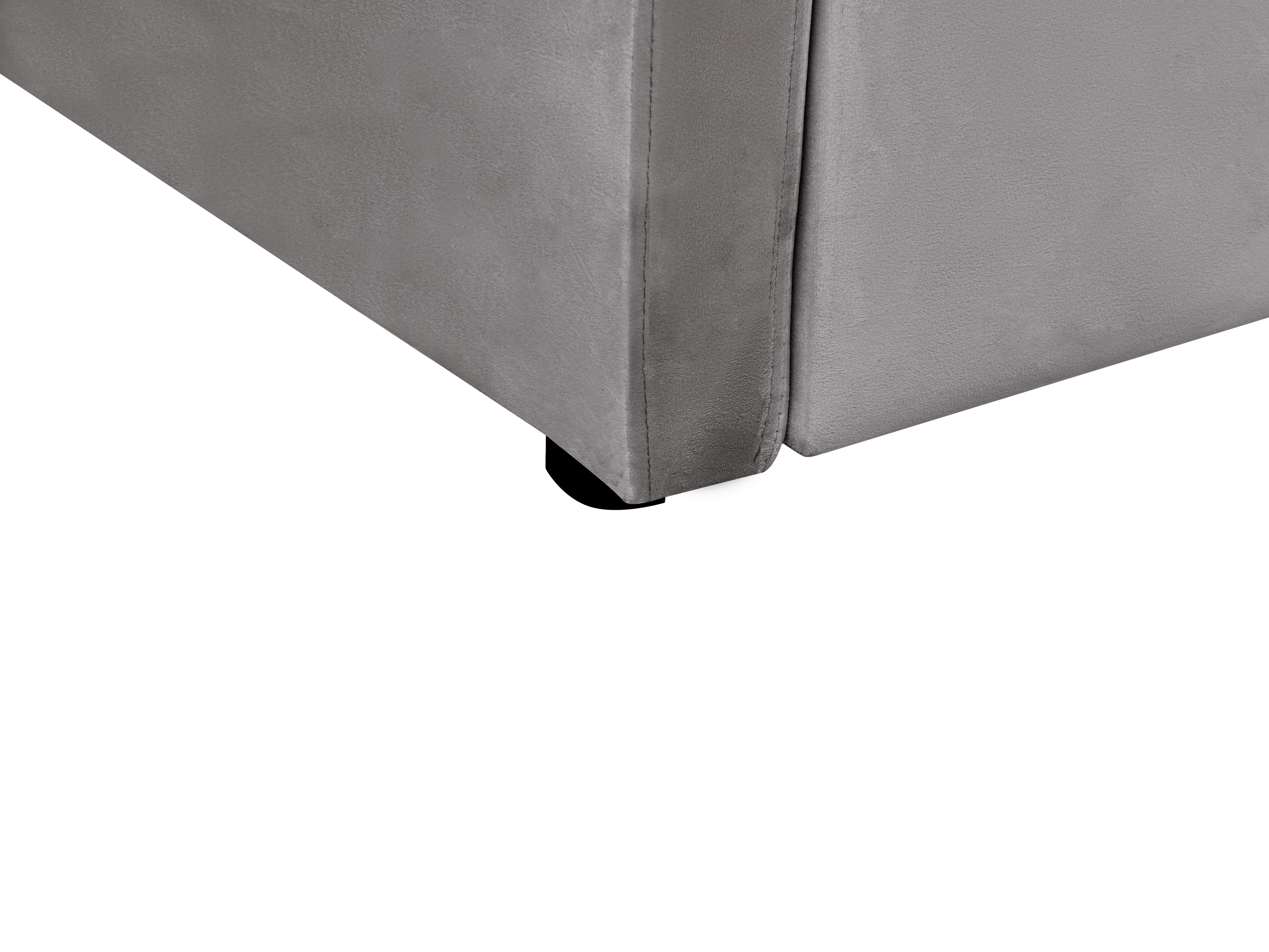 Onderschuifbed Fluweel EYBURIE 90 x 200 cm Grijs