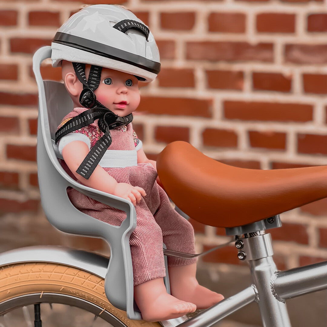 Mama memo poppenfietszitje wit