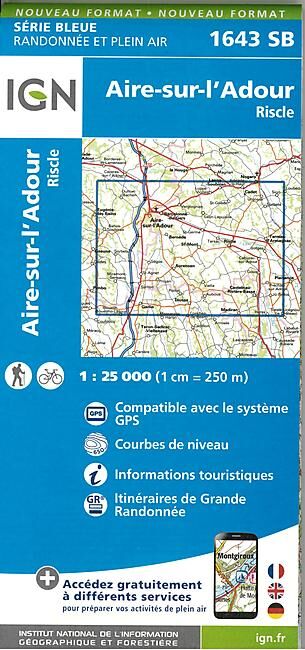 IGN - 1643 SB AIRE SUR ADOUR 1 25 000