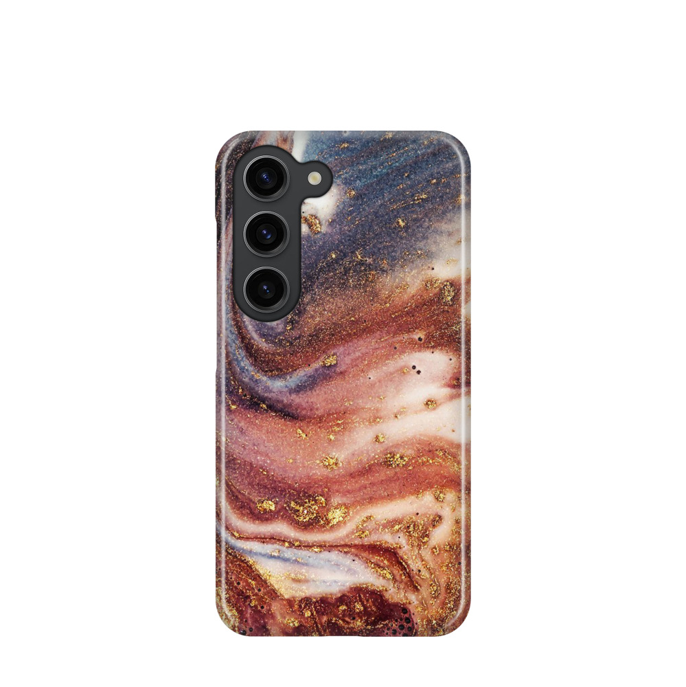 Samsung Galaxy S23 5G Kunststoff Hülle Goldstrudel - Bronze