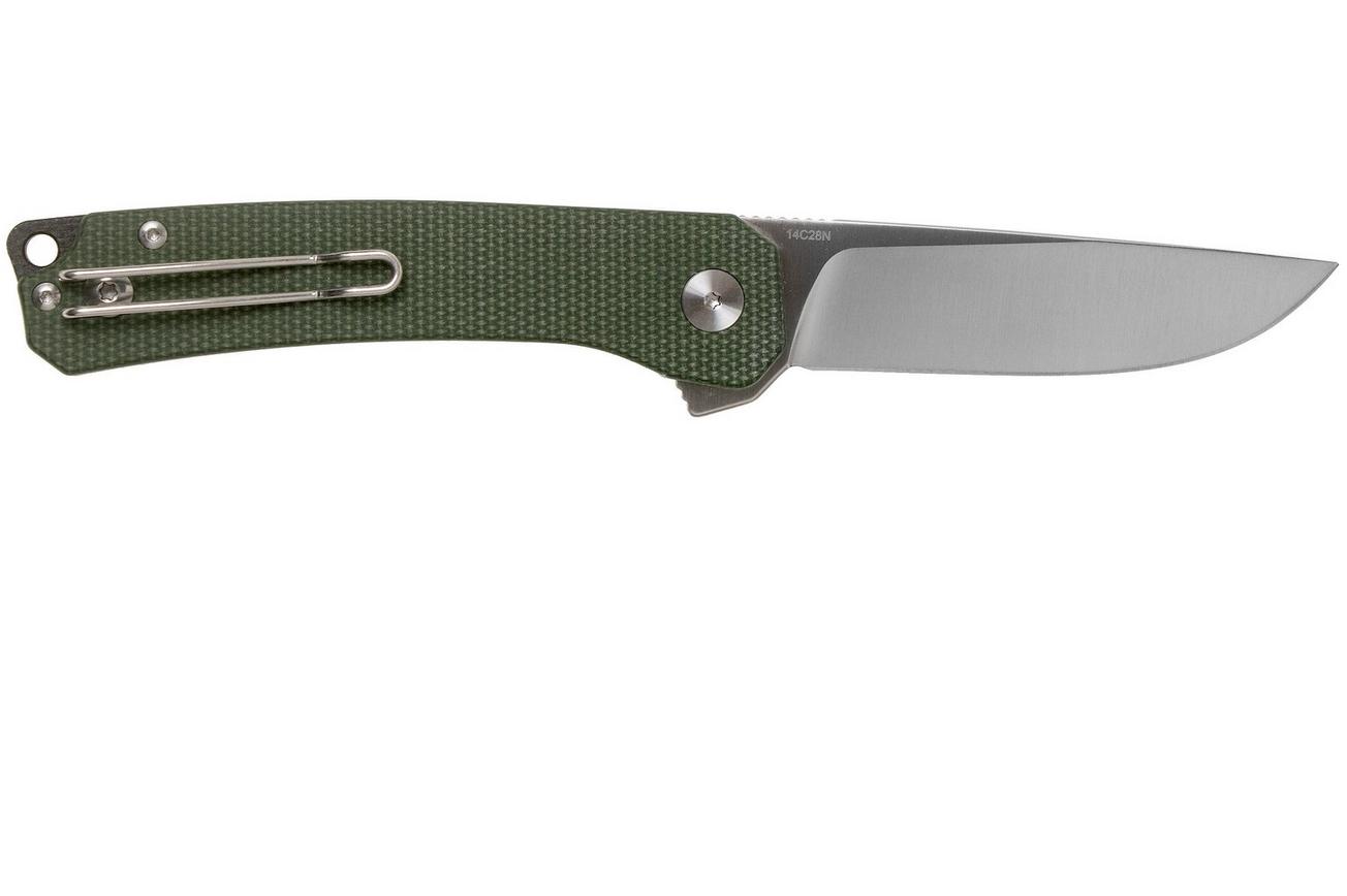 QSP Knife Osprey QS139-C Green Micarta, Satin, zakmes