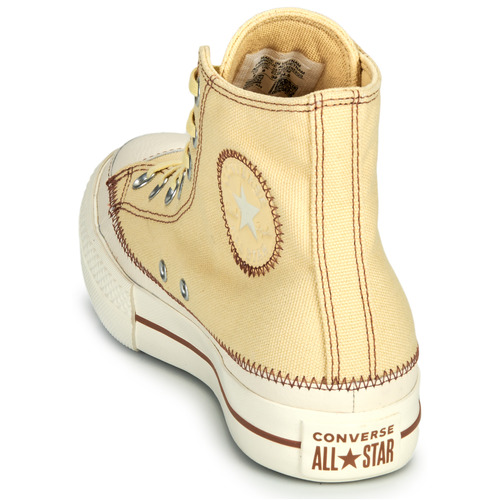 Converse - CHUCK TAYLOR ALL STAR LIFT PLATFORM CONTRAST STITCHING - Beige