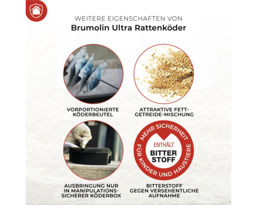 Rattenlokdoos Brumolin Ultra 500 g