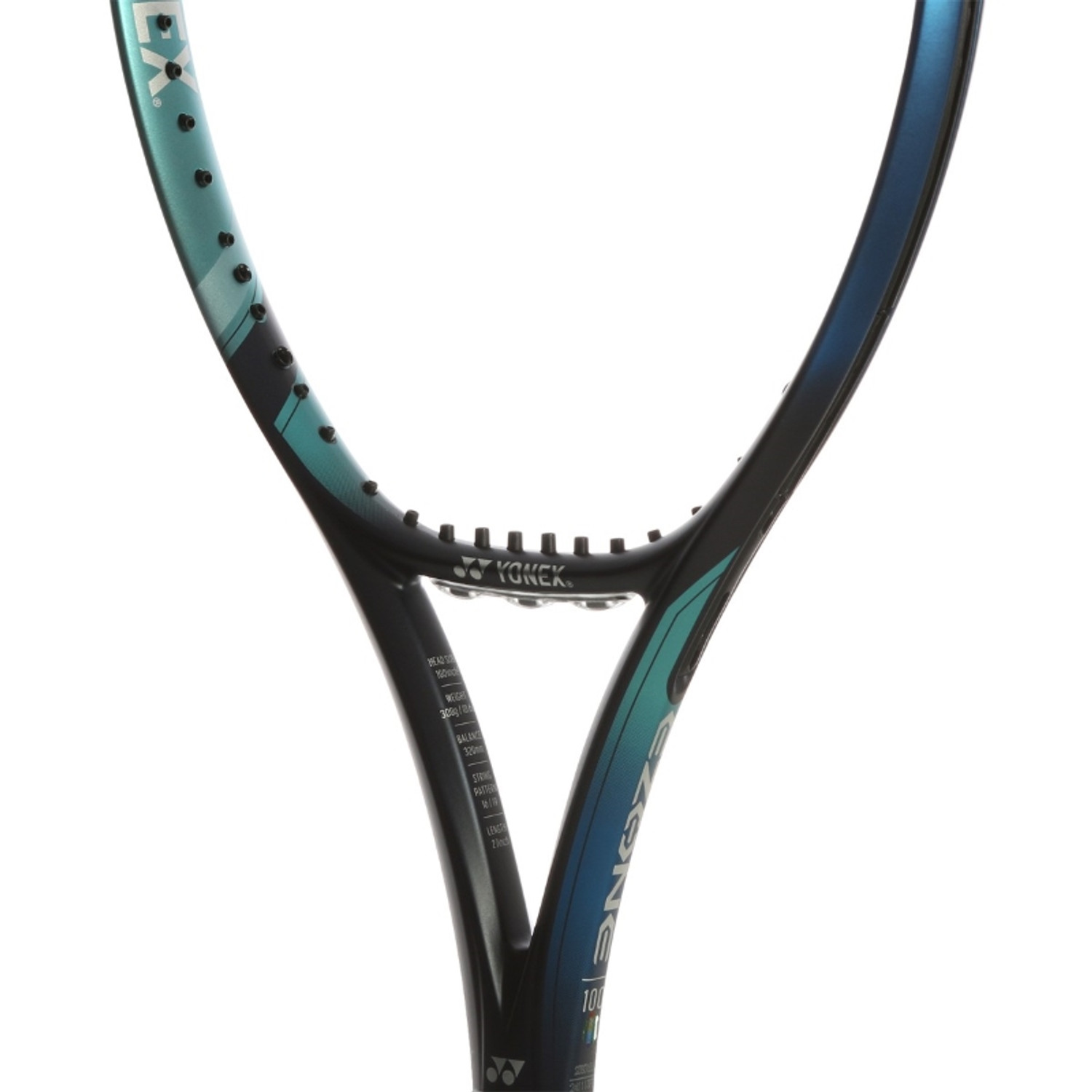 YONEX EZONE 100L 285 GR. + 9 RACKETBAG ZWART