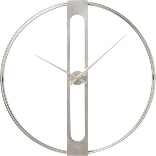 KARE DESIGN Wanduhr CLIP 60 cm silberfarbig