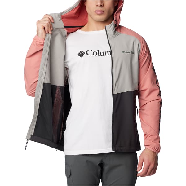 Softshell randonnée COLUMBIA PANTHER CREEK JACKET FLINT GREY/SHARK/PINK AGAVE/SHARK LOGO