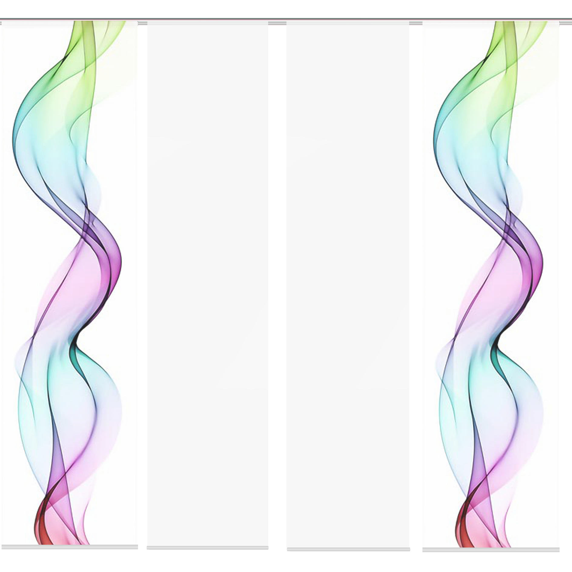 4-teiliges Schiebevorhang-Set EDMONTON - multicolor - je 60x245 cm