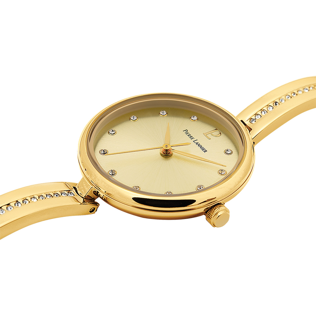 Montre PIERRE LANNIER Leia femme bracelet acier doré jaune