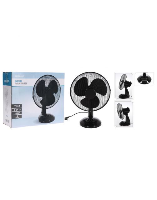 Homestyle Ventilator Tafel Model - Ventilator - Ø34 cm Zwart