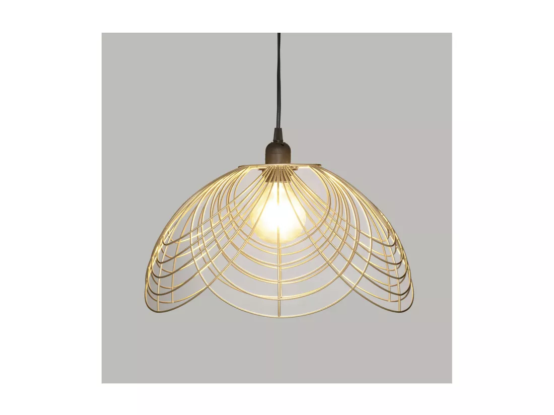 Luminaire Suspension en métal doré D 38 cm