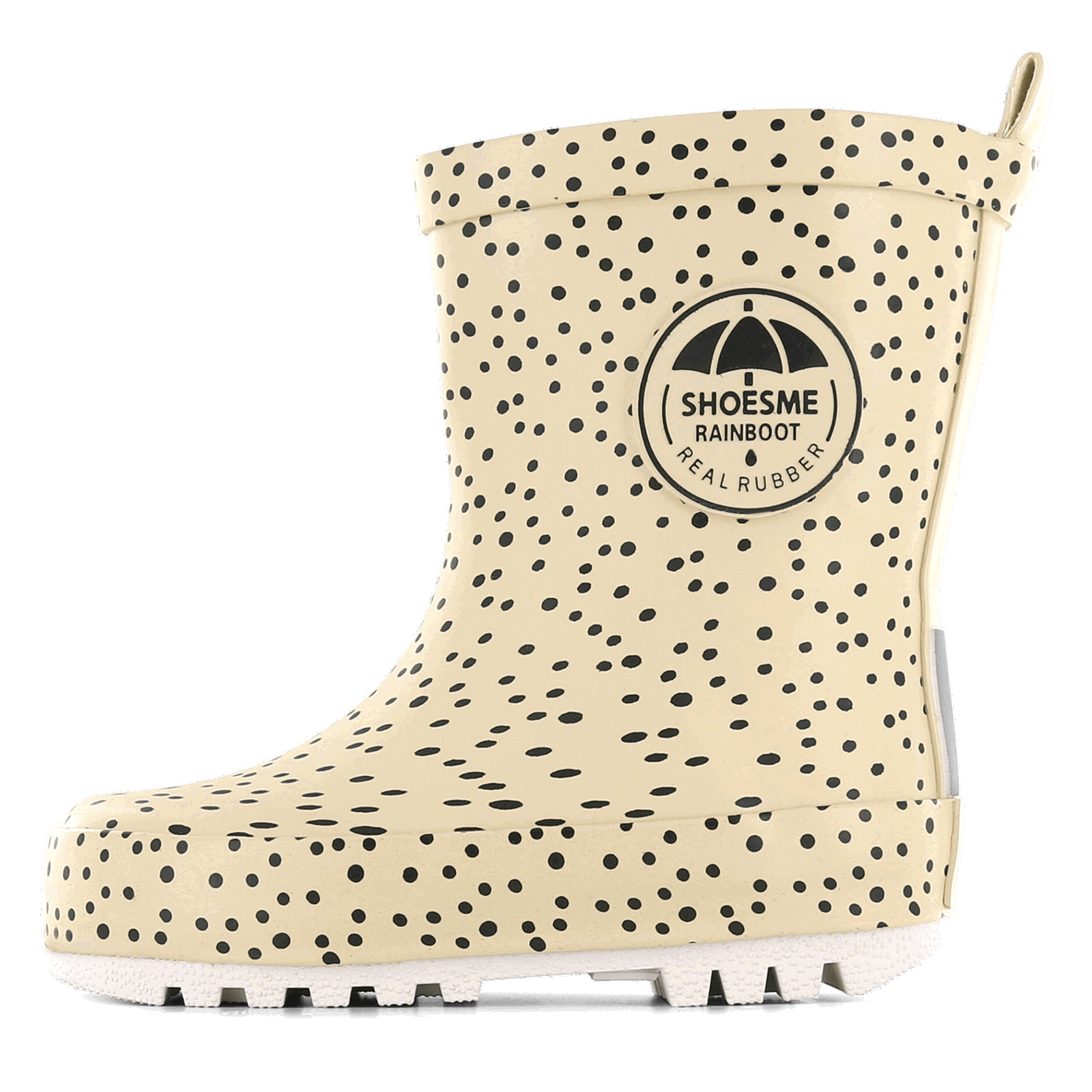 Shoesme beige Regenstiefel mit blauem Punkt