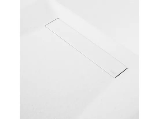 Receveur de Douche Extraplat ADICIONAL - 80X140x2,8cm - Texture Ardoise Blanc - Résine Minérale - RÉSIGRÈS