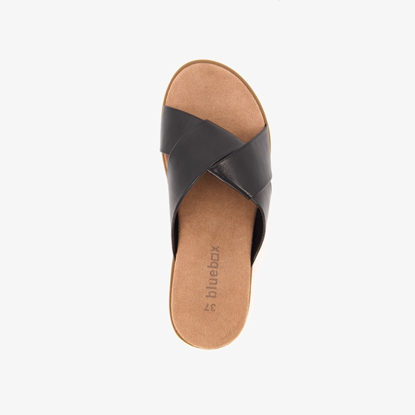 Blue Box dames slippers zwart