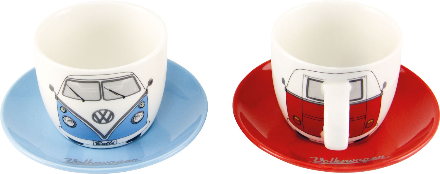 VW Collection T1 Bulli Espresso Tassen Set 2 Stück 100 ml