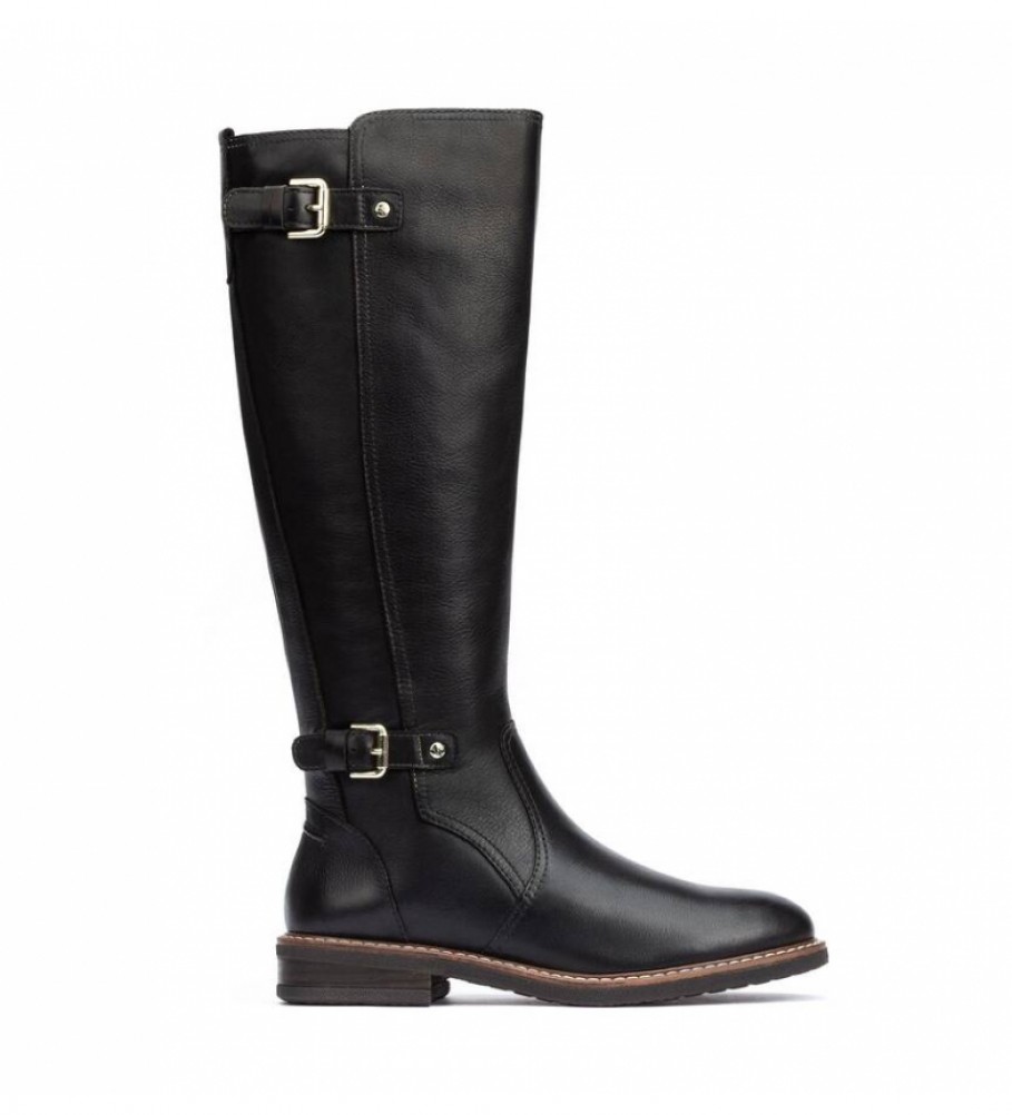 Botas de couro preto Pikolinos Aldaya