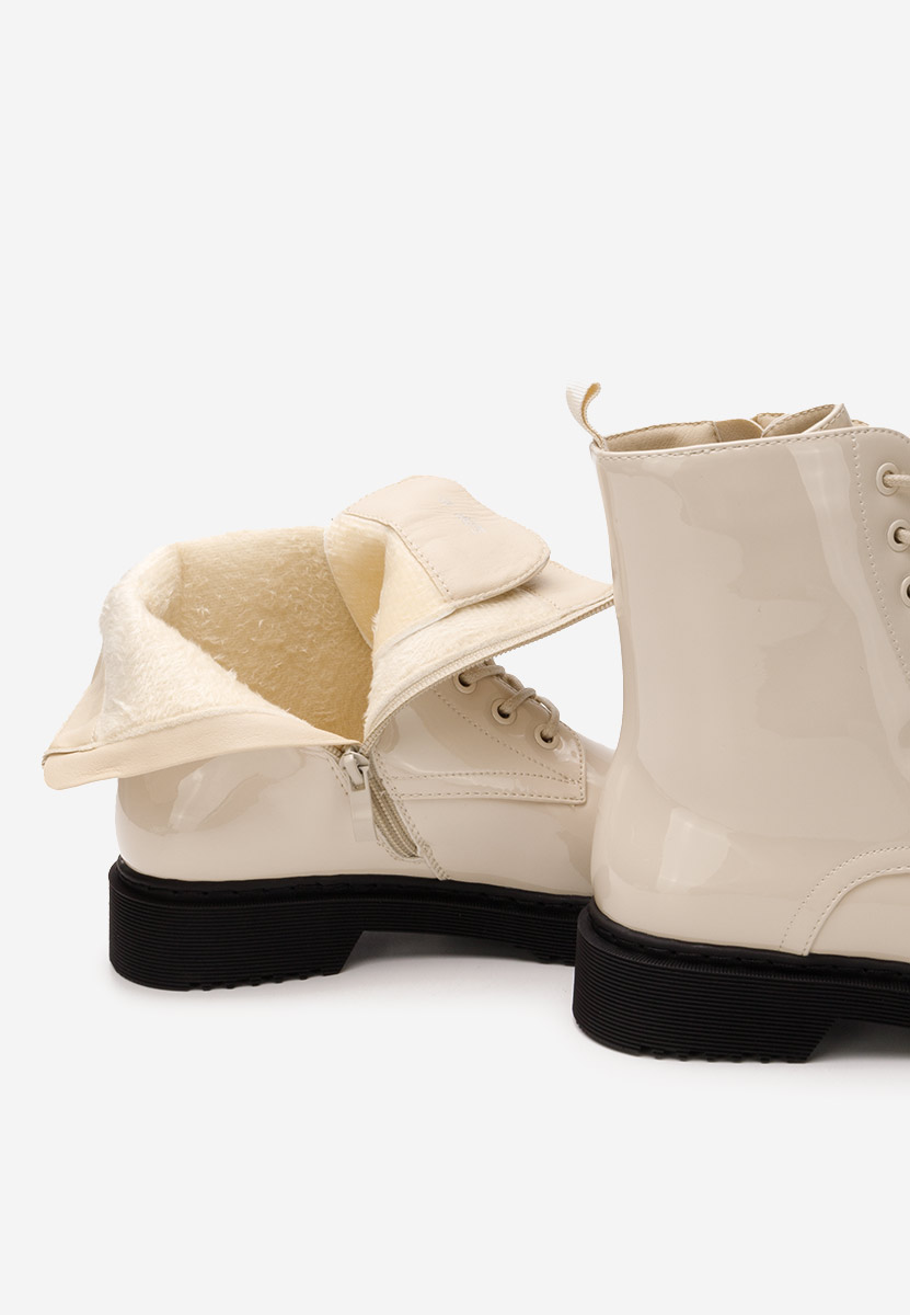 Bottines à lacets beige Sharonda