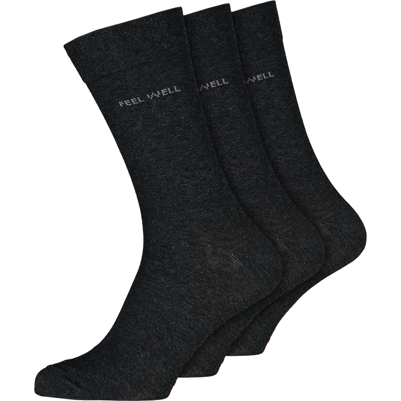 Feel Well Herren-Socken uni, 3 Paar