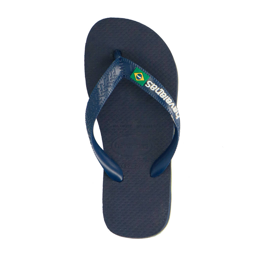 Havaianas Brasil Logoteenslippers donkerblauw