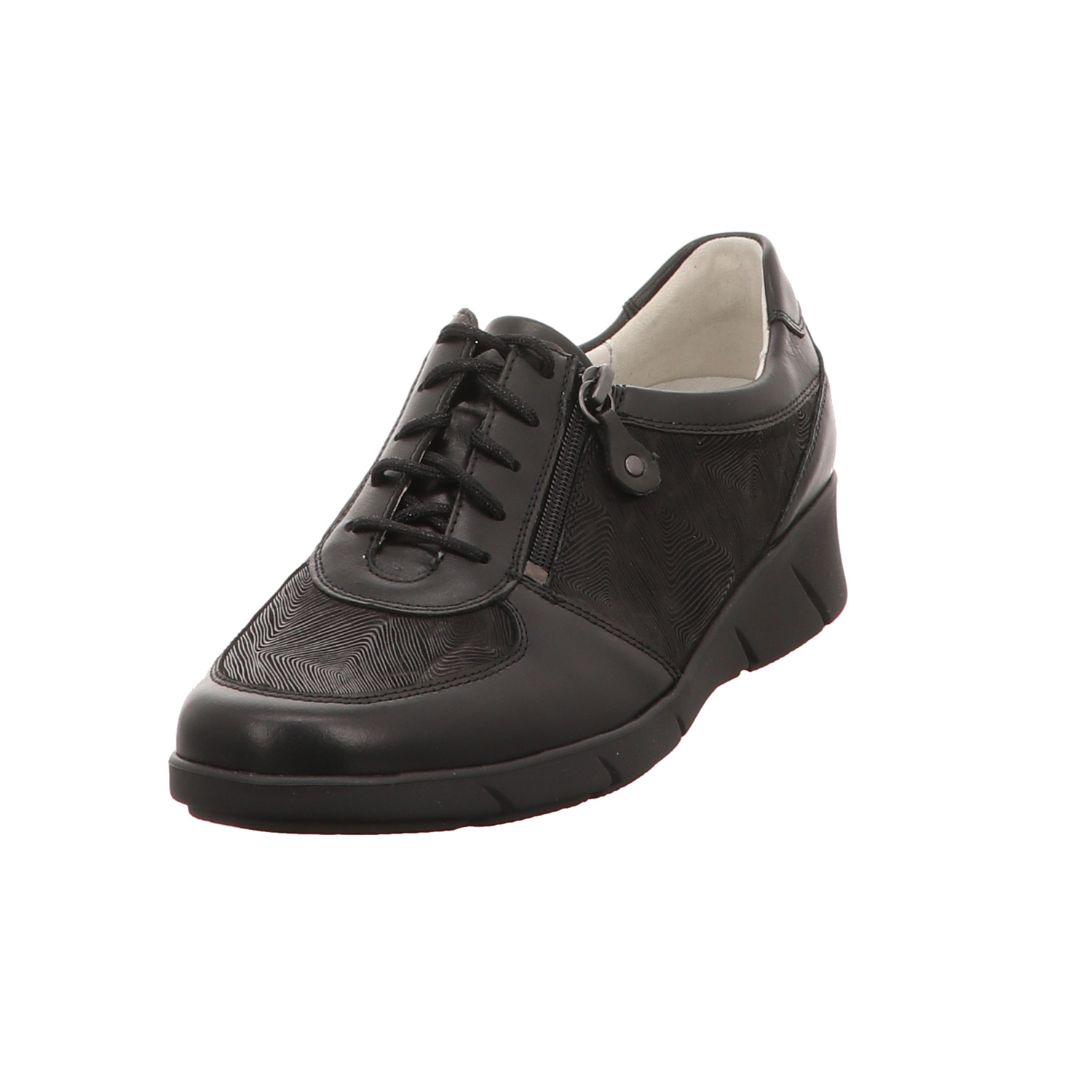 Waldläufer Schnürhalbschuh schwarz