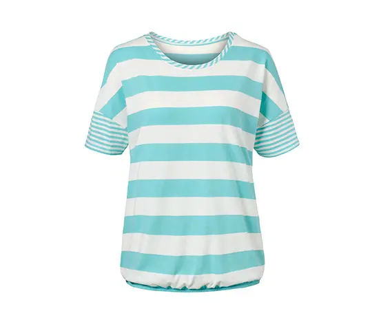Gestreiftes Blusenshirt, aqua