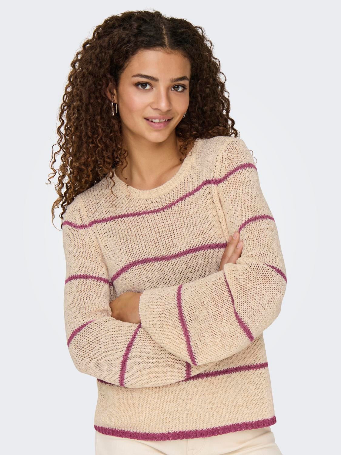 JDYMORE Strickpullover Sandshell
