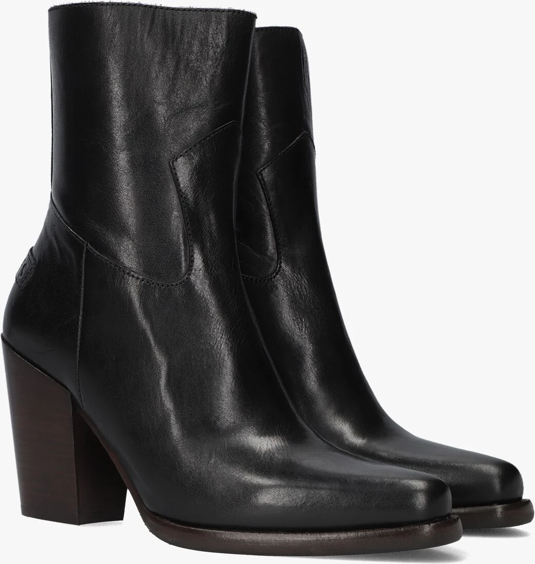SHABBIES zwarte shabbies enkellaarsjes loju bootie