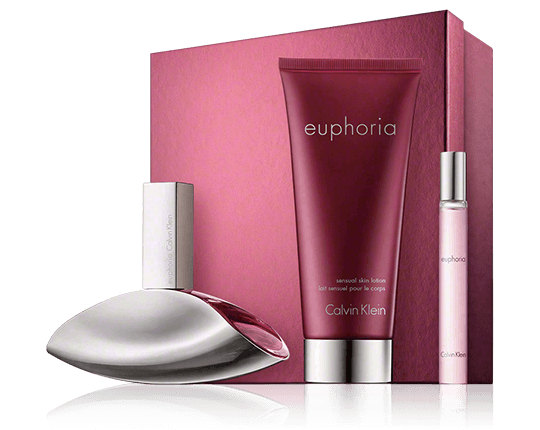 Calvin Klein Euphoria Set mit Body Lotion 100ml-200ml-10ml