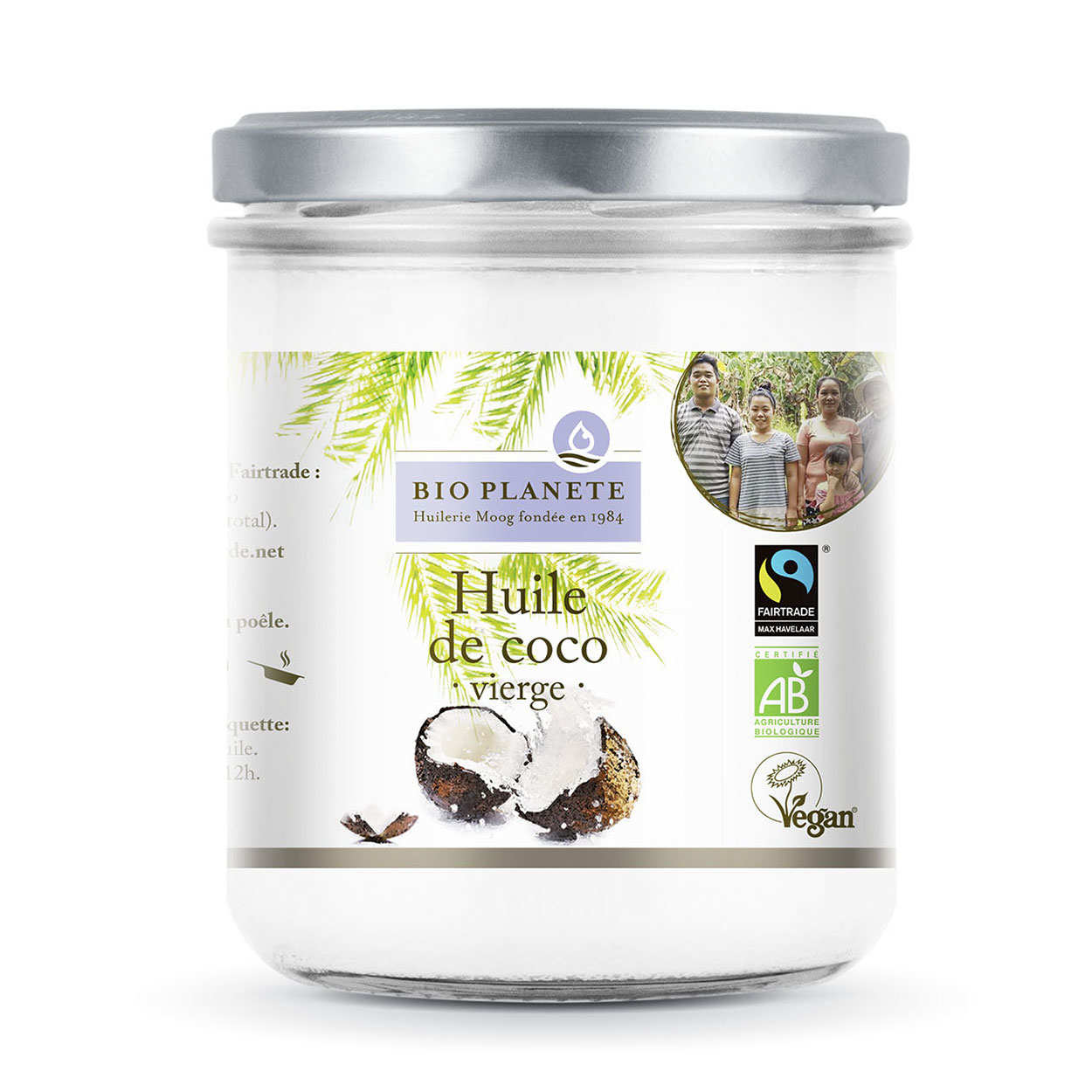 Huile de coco vierge bio et Fair Trade