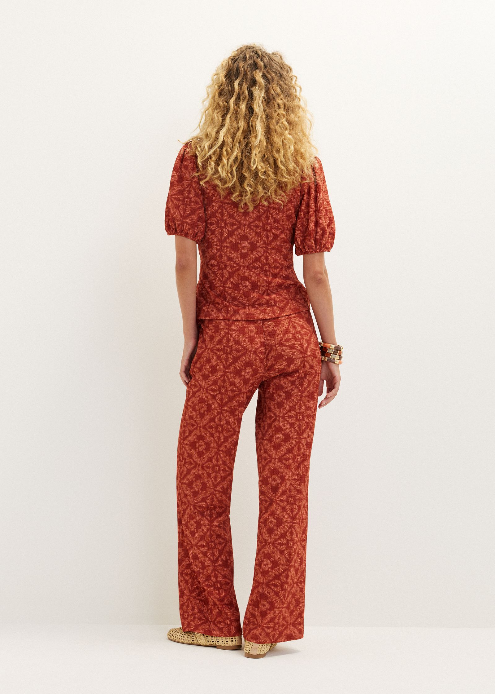 Wijde broek met print